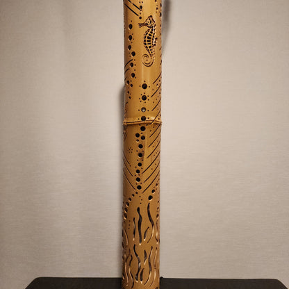 29" Bamboo Lantern - Turtle Seahorse Family